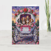 Carte Basset Hound Saint-Valentin (Devant)