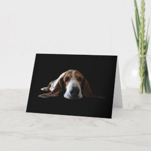 Carte Basset Hound se couchant