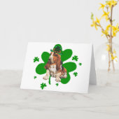 Carte Basset Hound St. jour de la Saint-Patrick (Fleur jaune)