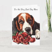 Carte Basset Hound Vous Faites Bouger Ma Queue (Devant)