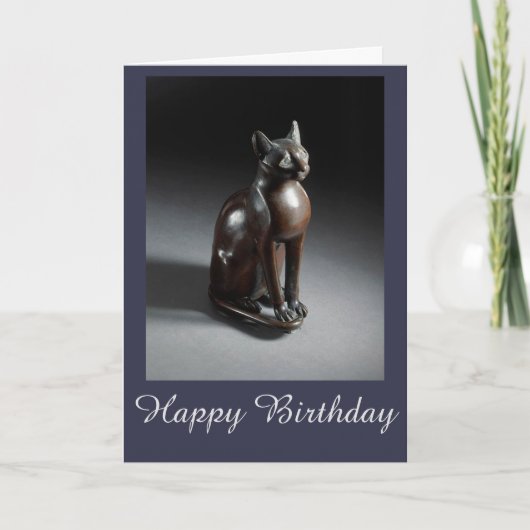 Carte Bast (Egyptian cat goddess) birthday (Devant)
