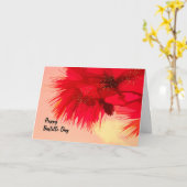 Carte Bastille avec Red Edited Pinecone Branch (Fleur jaune)