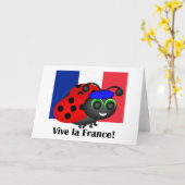 Carte Bastille Day Ladybug (Fleur jaune)