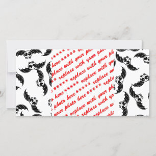 Carte Bat à caricature mignonne d'Halloween