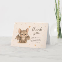 Bat Baby Shower Thank You
