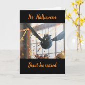 CARTE **BAT CRAINTE** *JE PRENDRAI SOIN DE VOUS** HALLOW (Fleur jaune)