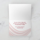 Carte Bat de baseball et Casquette de lycée sur rouge (Intérieur)