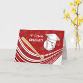 Carte Bat de baseball et Casquette de quatrième année su (Fleur jaune)