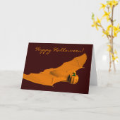 Carte Bat d'Halloween bizarre (Fleur jaune)