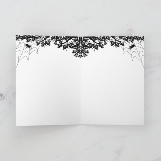 Carte Bat d'Halloween mignonne (Intérieur)