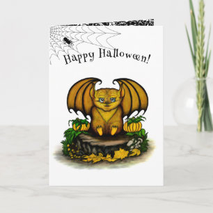 Carte Bat d'Halloween mignonne