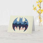 Carte Bat Logo With Gotham & Bat Signal (Fleur jaune)