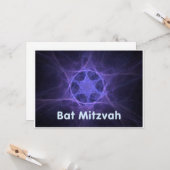 Carte Bat mitzvah (Devant/Arrière en situation)