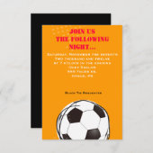 Carte Bat mitzvah à thème Retro SOCCER (Devant / Derrière)