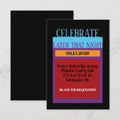 Carte Bat mitzvah AMPERSAND BNAI MITZVAH Bar Party (Devant / Derrière)