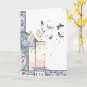 Carte Bat mitzvah de mosaïque (Fleur jaune)