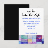 Carte Bat mitzvah de partie de l'ARBRE DE PATCHWOR (Devant / Derrière)