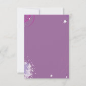 Carte Bat mitzvah de soirée Hot Violet Swirls Star (Dos)