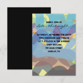 Carte Bat mitzvah de soirée TORAH Bar PEINTE (Devant / Derrière)