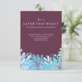 Carte Bat mitzvah FLEURS BLEUES KINDA (Debout devant)