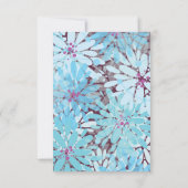 Carte Bat mitzvah FLEURS BLEUES KINDA (Dos)