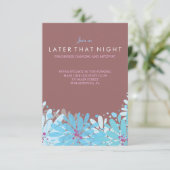 Carte Bat mitzvah FLEURS BLEUES KINDA (Debout devant)