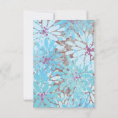 Carte Bat mitzvah FLEURS BLEUES KINDA (Dos)