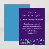 Carte Bat mitzvah Invitation de l'arbre de vie (Devant / Derrière)