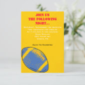 Carte Bat mitzvah rétro FOOTBALL Theme Bar Party (Debout devant)