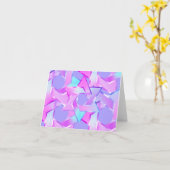 Carte Bat mitzvah rose violet bleu étoile de David (Fleur jaune)