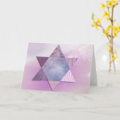 Carte Bat mitzvah Star of David (Fleur jaune)