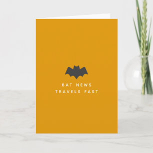 Carte Bat News Voyage Rapide Halloween Modern Cute Pun