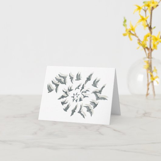 Carte "Bat Spiral' Note Cards (Fleur jaune)