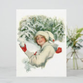 Carte Bataille à Neige (par Harrison Fisher) (Debout devant)