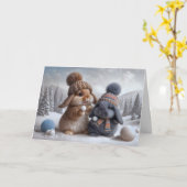 Carte Bataille de boules de neige (Fleur jaune)
