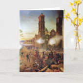 Carte Bataille de Puebla Histoire mexicaine (Fleur jaune)