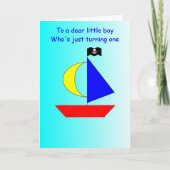 Carte Bateau 1er anniversaire (Devant)