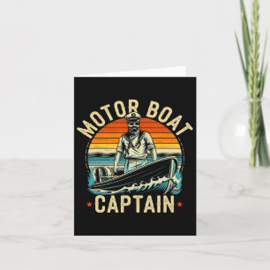 Carte Bateau à moteur Capitaine Funny Pontoon Bateau