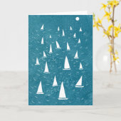 Carte Bateau à voile (Fleur jaune)