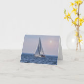 Carte Bateau à voile du comté de Door - Lake Michigan Bl (Fleur jaune)