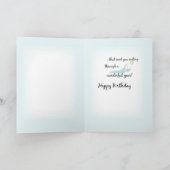 Carte Bateau à voile en face de la ville, Anniversaire (Intérieur)