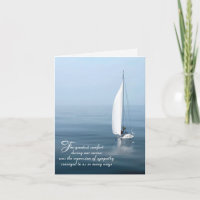 Bateau à voile sur Blue Water pour Sympathy Merci