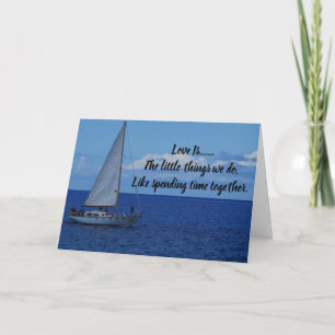 Carte Bateau à voile sur l'eau