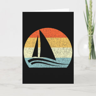 Carte Bateau à voile Vintage Rétro Vacances Throwck