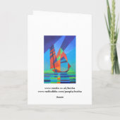 Carte Bateau Abstrait Art Junk contre Deep Blue Sky (Dos)