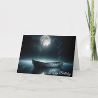 Bateau Anniversaire Sur Le Lac Lune