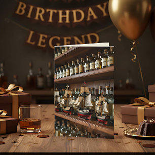 Carte Bateau, Bateaux, Bouteilles de Booze Anniversaire