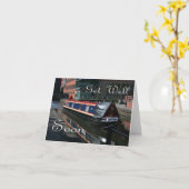 Carte Bateau Canal Se Bien Bientôt (Fleur jaune)