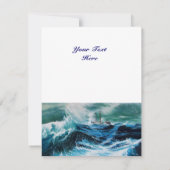 Carte Bateau dans la mer dans la tempête (Dos)