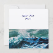Carte Bateau dans la mer dans la tempête (Dos)